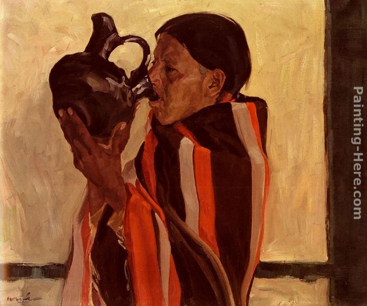 Walter Ufer Taos Indian Drinking